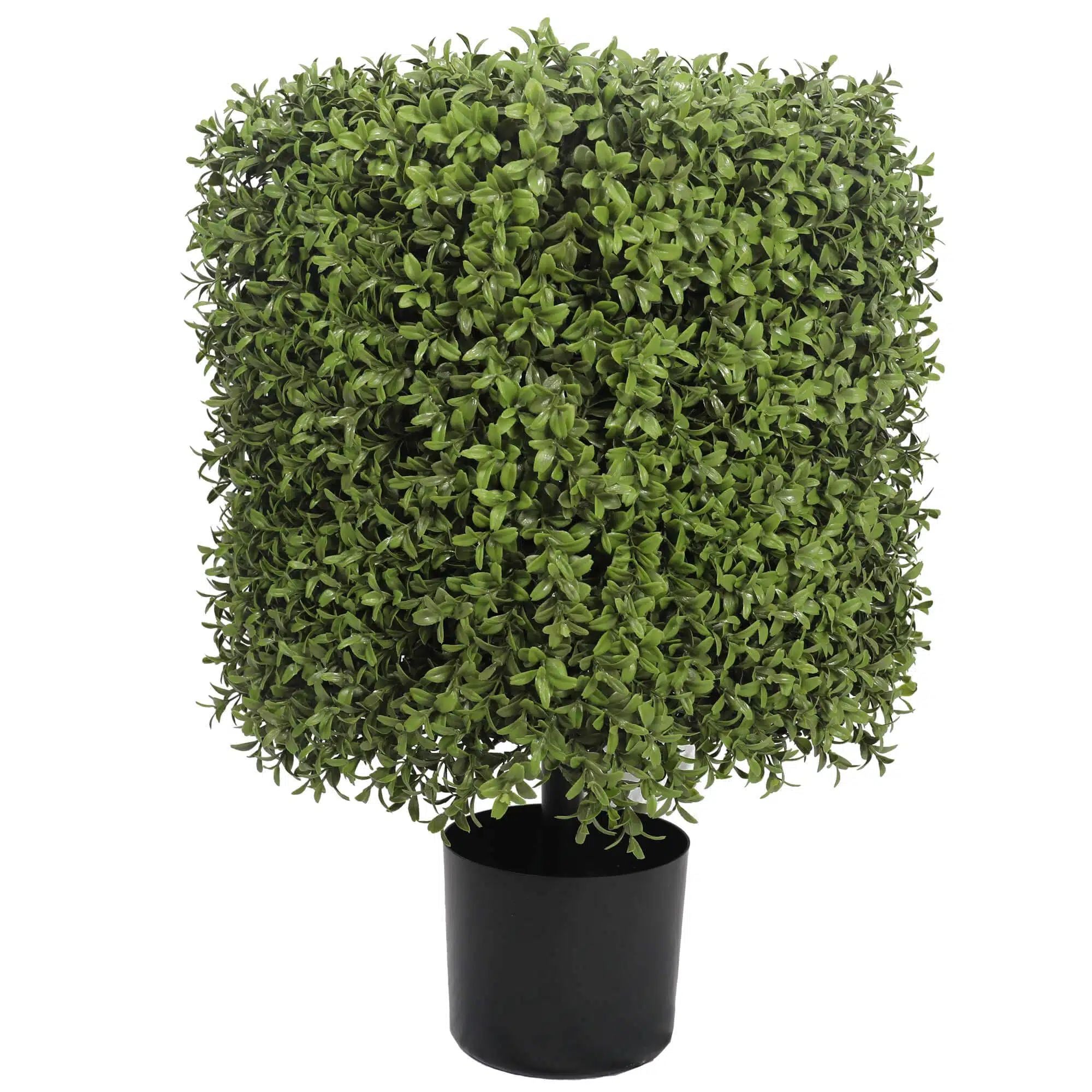 Premium Potted Artificial Square Topiary Plant 55cm UV Resistant-TAS_Metro