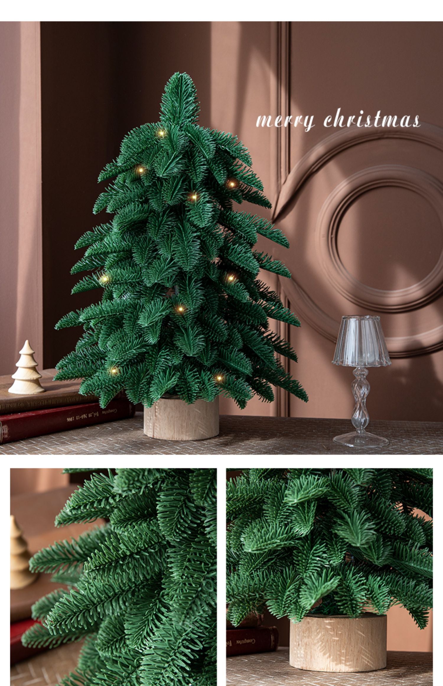 55cm Artificial Mini Christmas Tree - Indoor Holiday Decoration