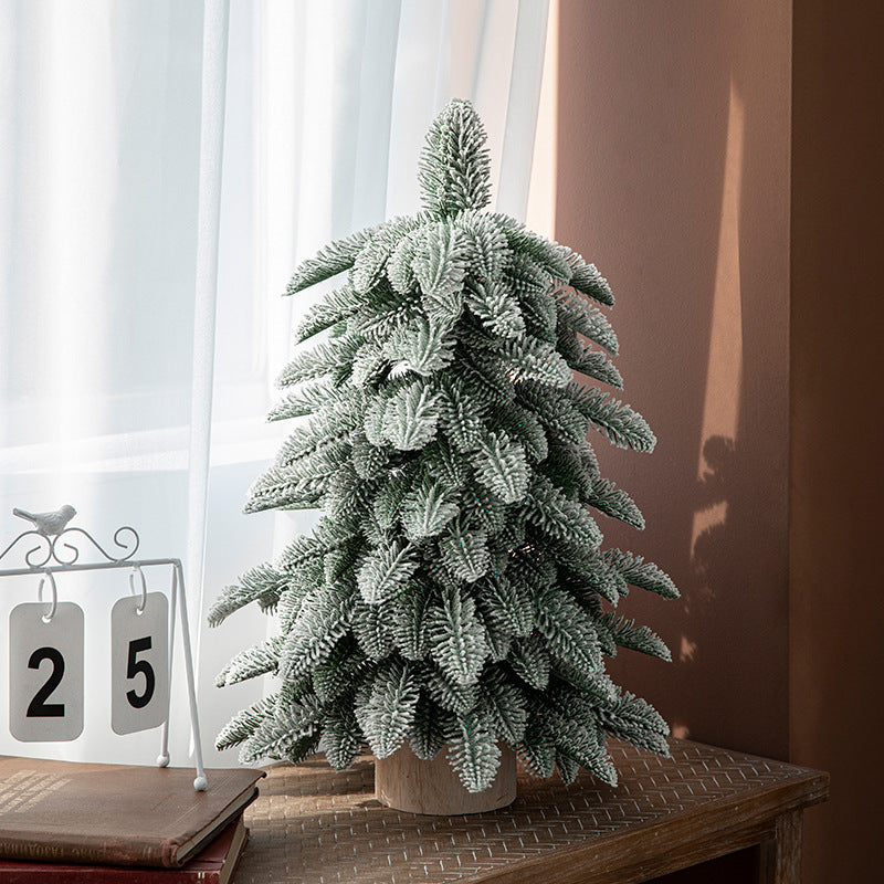 55cm Frosted Mini Christmas Tree ‰ÛÒ Snow-Covered Indoor Holiday Decoration