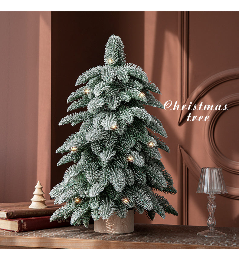 55cm Frosted Mini Christmas Tree ‰ÛÒ Snow-Covered Indoor Holiday Decoration