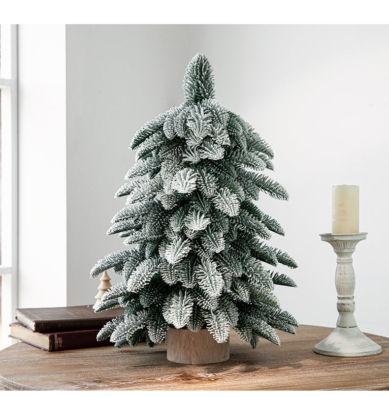 55cm Frosted Mini Christmas Tree ‰ÛÒ Snow-Covered Indoor Holiday Decoration