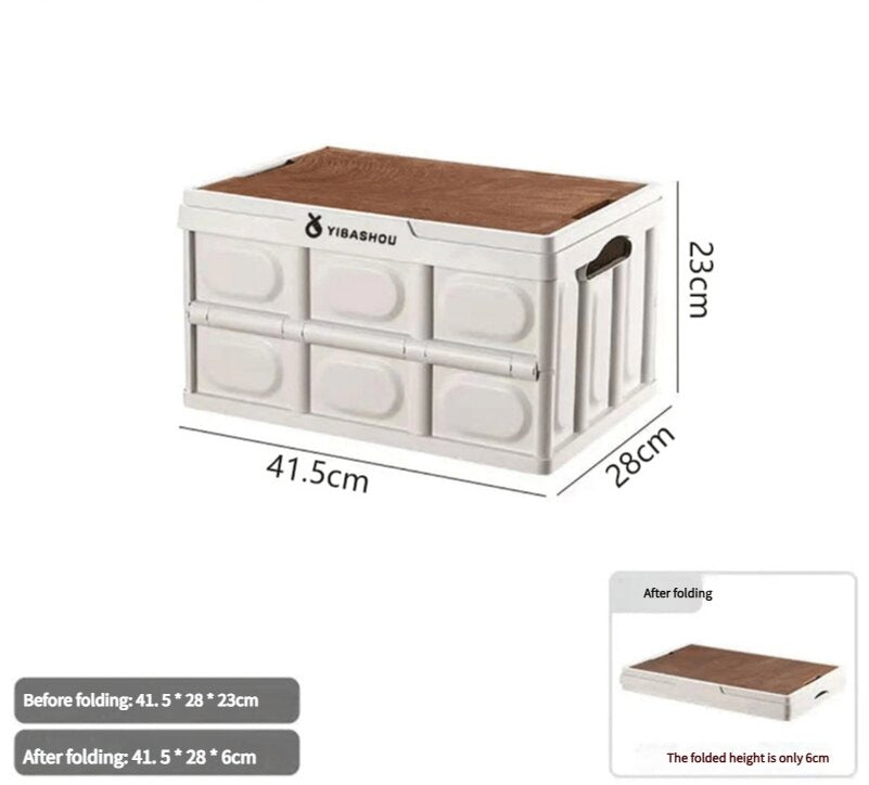 Collapsible White Outdoor Storage Box | Large Capacity, Foldable to 6cm, Durable Design