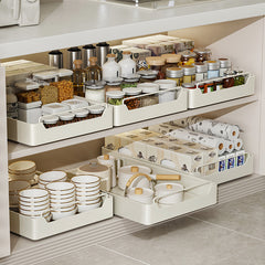 Kitchen Cabinet Pull-Out Organizer,Drawer storage box - Soft-Close, Noise-Free Sliding Drawer (43x25cm)