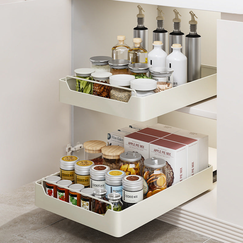 Kitchen Cabinet Pull-Out Organizer with Noise-Free Soft-Close Slides ‰ÛÒ Large Drawer storage box (35 cm width -53 cm depth)