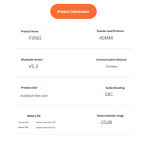 Pink P3965 Foldable Bluetooth 5.3 ANC Wireless Over-Ear Headphones with Noise Cancellation