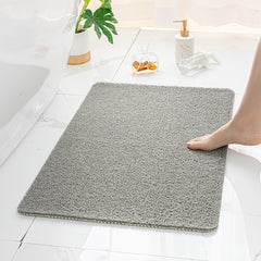 Gray Non-Slip Loofah-Style Bathroom Mat ‰ÛÒ Quick-Dry and Soft 40*60cm