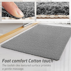 Gray Non-Slip Loofah-Style Bathroom Mat ‰ÛÒ Quick-Dry and Soft 40*60cm