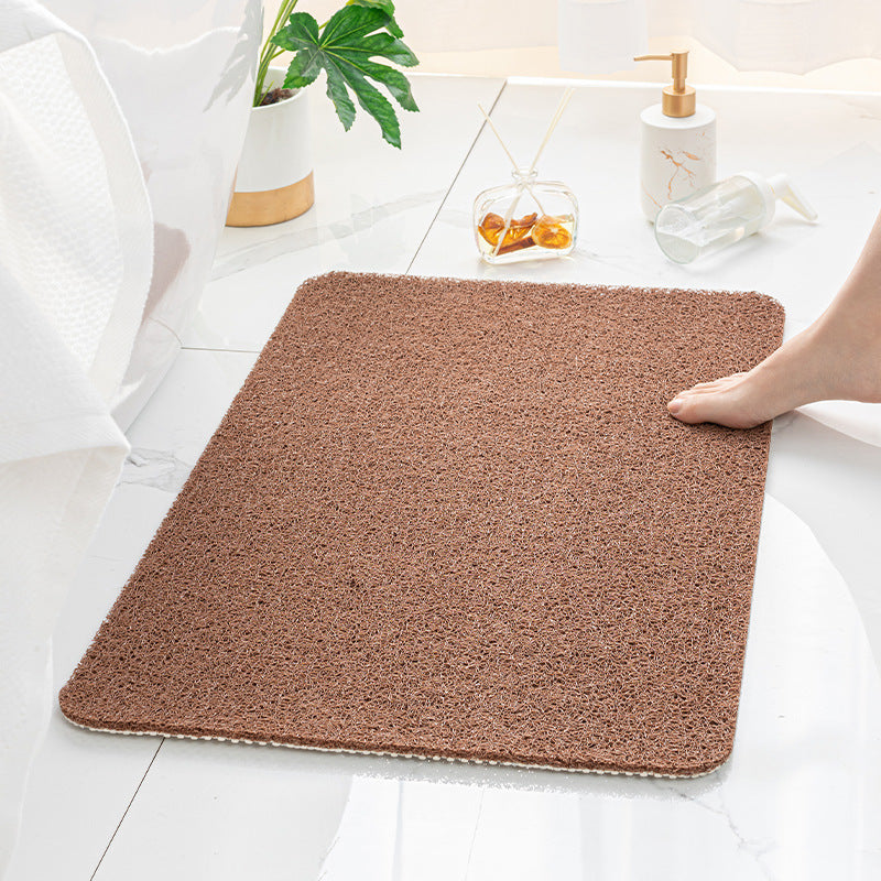 Brown Non-Slip Loofah-Style Bathroom Mat - Quick-Dry and Soft 40*60cm