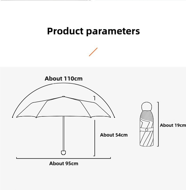 Pink Compact 5-Fold Umbrella with UV Protection, Wind Resistance, and Travel-Friendly Design