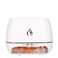 White LED Flame Aromatherapy Diffuser with Humidifier - Ambient Light Essential Oil Diffuser