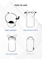 Yellow 10L Waterproof Dry Bag - PVC Mesh Rafting & Swimming Backpack