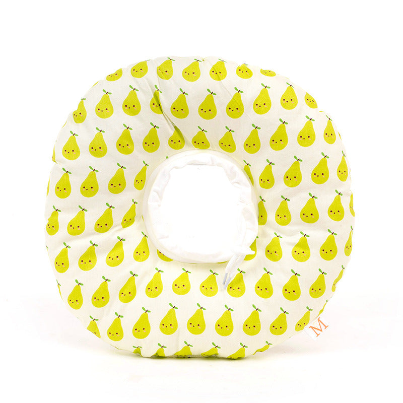 2 pcs Green Pear Soft Pet Recovery Collar - Comfortable Anti-Lick Cone for Cats & Dogs Size M