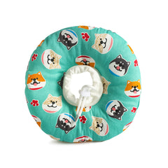 2 pcs Shiba Inu pattern Pet Recovery Collar - Comfortable Anti-Lick Cone for Cats & Dogs Size XS