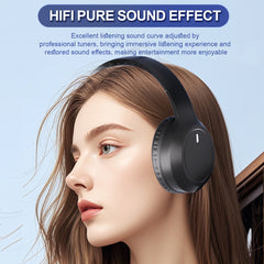 Black Over-Ear Wireless Headphones - Immersive Sound, 360º Surround Sound
