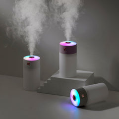 White 300ml USB Air Humidifier - Quiet Mini Humidifier for Bedroom, Office, Car