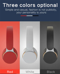 White Wireless Bluetooth Headphones with Noise Reduction - Heavy Bass, Long Battery Life, TF Card Support