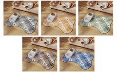 Yellow And White Pet Feeding Mat 35x50cm - Anti-Slip, Durable Diatom Mud Mat for Dogs and Cats, Easy to Clean