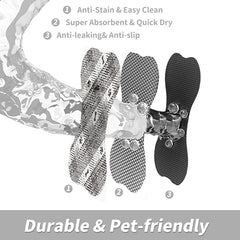 Brown And White Pet Feeding Mat 50x70cm - Anti-Slip, Durable Diatom Mud Mat for Dogs and Cats, Easy to Clean