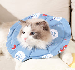 2 Pcs Size M Blue Comfortable Pet Recovery Collar | Waterproof Anti-Lick Collar for Cats & Dogs
