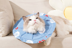 2 Pcs Size M Blue Comfortable Pet Recovery Collar | Waterproof Anti-Lick Collar for Cats & Dogs