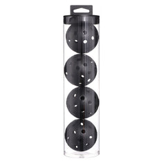2 Tubes Black Outdoor Pickleball Balls 4-Pack - Durable 40-Hole Design with Carry Tube(8 balls in total)