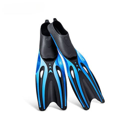 XL Blue Adult Professional TPR Swim Fins - Rubber Snorkeling Flippers for Diving and Free Swimming