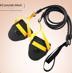 Black-yellow Flippers [Training Stroke] [60lbs] Swim Resistance Band Trainer - Dry-Land Arm Strength & Stroke Exercise Cords
