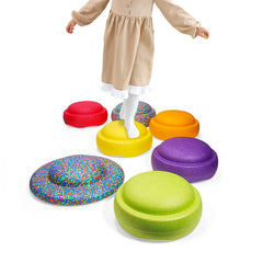 Rainbow Balance Stepping Stone - Sensory Training Toy for Kids, Fruit green Step