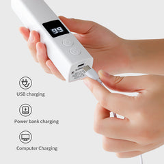 White Professional Pet Nail Grinder Kit - LCD, LED, Laser, for Dogs & Cats