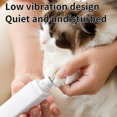 White Professional Pet Nail Grinder Kit - LCD, LED, Laser, for Dogs & Cats