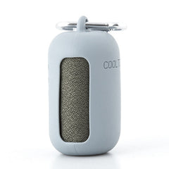 Grey Quick Dry Cooling Towel Set (2 Pack) - Microfiber Sport Towels with Silicone Cases & Carabiners