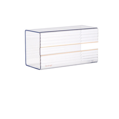 Transparent white luxury tissue box, single pack 21cm*11.1cm*9.1cm