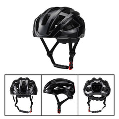 Black Ultra-Light Adult Cycling Helmet - CE & CPSC Certified, In-Mold Safety for Road & Mountain Biking