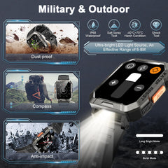 Men's Outdoor Smartwatch with Bluetooth Calling and Flashlight