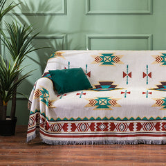 Sucre Nordic Style Woven Throw Blanket - Chic Sofa Cover with Fringe - 130 x 180cm