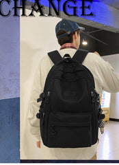 Large Capacity Nylon Backpack - Fits Tablet, A4 Magazines, Umbrella - Multiple Pockets & Adjustable Straps(blue)
