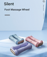 Grey Ergonomic Dual Foot Massage Roller - Deep Tissue Relief for Plantar Fasciitis, Arch Pain & Tired Feet