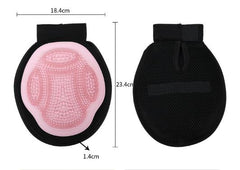 Pink 3-Pack Gentle Pet Grooming Glove - Deshedding, Bathing & Massage Mitt for Dogs & Cats, Breathable & Adjustable