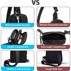 Dark Blue Compact Waterproof Sling Bag - Unisex Mini Crossbody Chest Pack with Adjustable Reversible Strap