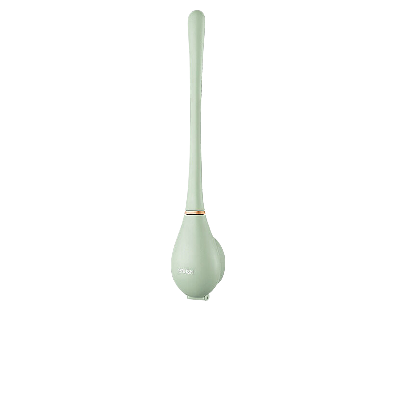 Jade green baseball-shaped toilet brush 8cm * 42.5cm