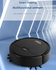 Black 3-in-1 Smart Robot Vacuum Cleaner - Automatic Sweeping, Mopping & Suction for Hard Floors & Pet Hair