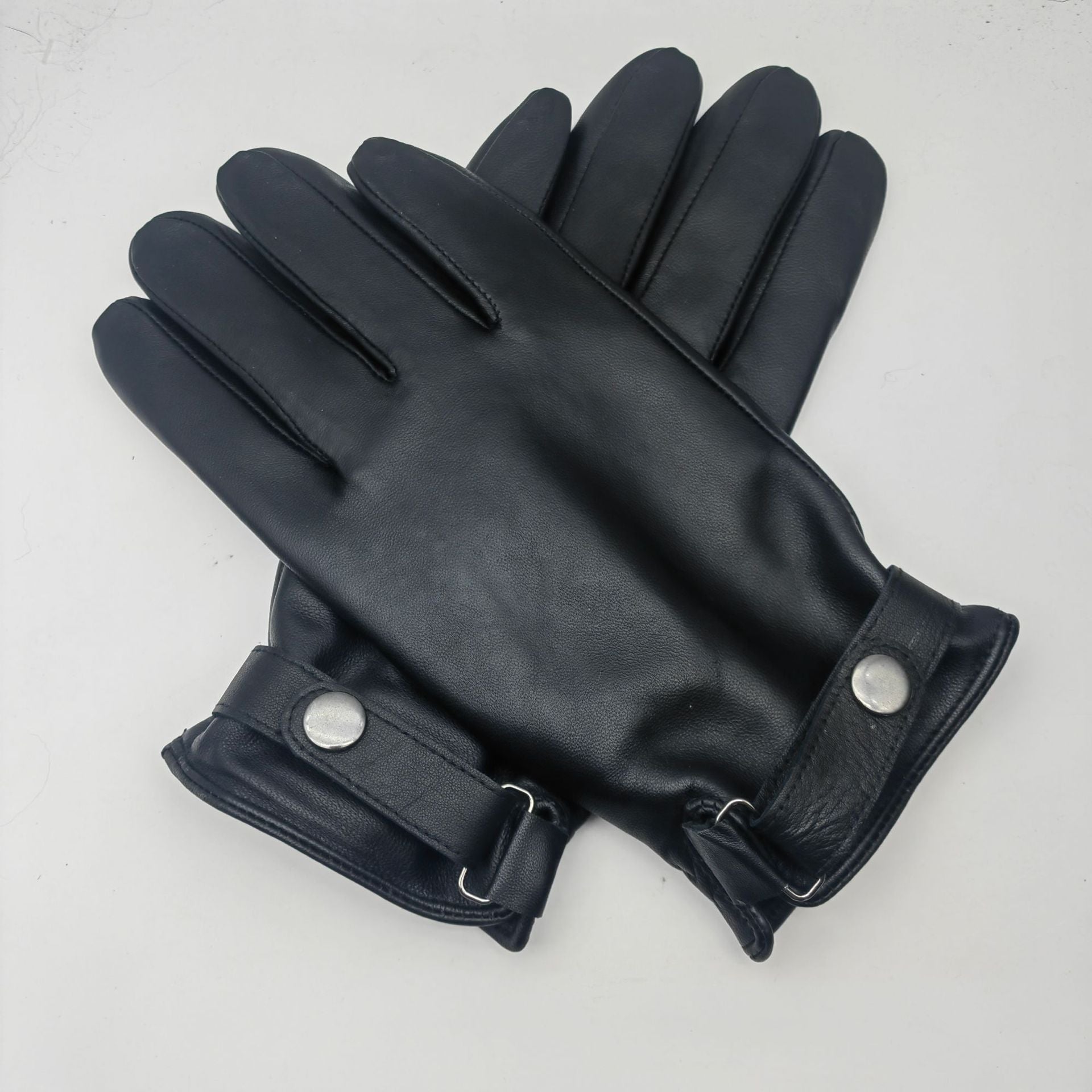 M Black Premium Men's Genuine Sheepskin Leather Driving & Cycling Gloves
