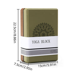 Coffee Brown High-Density EVA Foam Yoga Block for Support & Stability - Lightweight Non-Slip Brick for Yoga, Pilates & Stretching