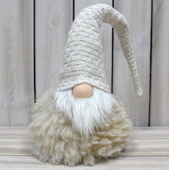 Off White Charming Handcrafted Christmas Gnome - Nordic Tomte Plush Figurine for Holiday Decor(14*14*48cm)
