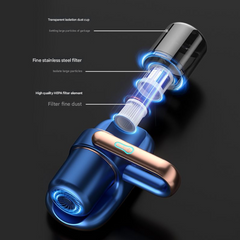 Grey Powerful Cordless UV-C Dust Mite Vacuum - 13000Pa Handheld Cleaner with HEPA Filtration