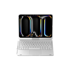 Silver Magic Keyboard Case for ipad Air6/Air7 11-inch, Bluetooth Keyboard with RGB Backlight & Precision Trackpad