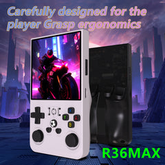 R36MAX Handheld Retro Game Console - 4.0 IPS Screen Open Source Linux 4000mAh Battery 30+ Emulators(grey)"