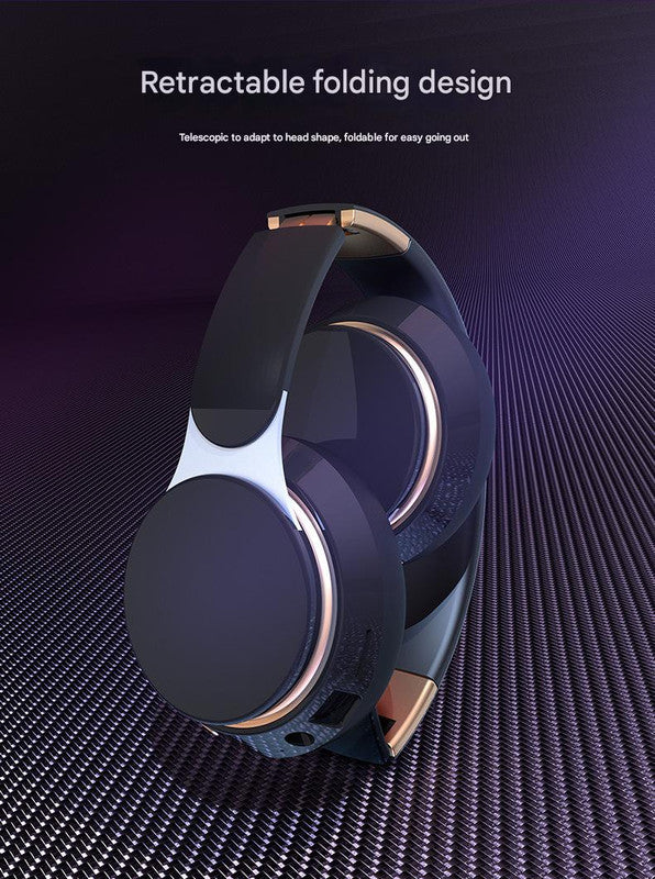 Wireless Bluetooth 5.0 Over-Ear Headphones - HIFI Deep Bass, Foldable Design, 10Hr Playtime(black)