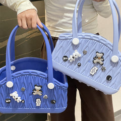 Stylish Handbag - Spacious with Decorative Elements(Orange)