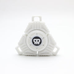 Two Sci-Fi Triangular Keychain Fidget Spinner - 3D Printed EDC Stress Relief Toy(white)